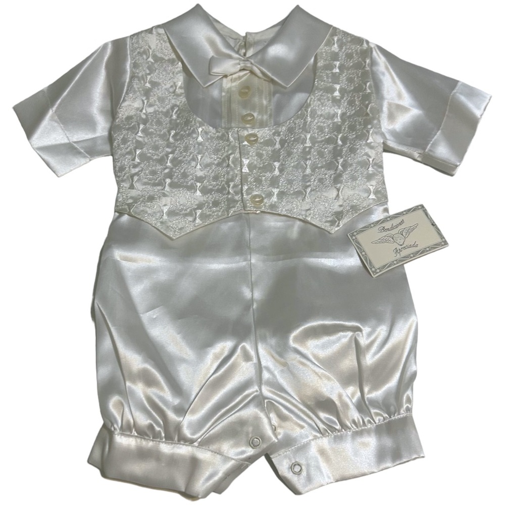 Precious Blessings infant satin suit NWT 0-6 Mo